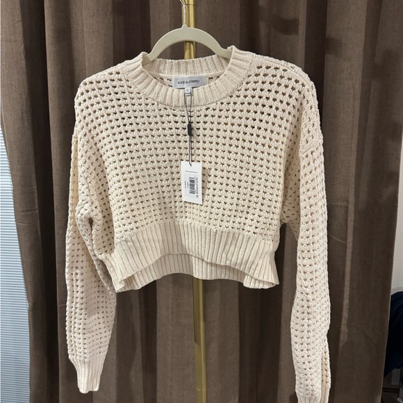SOLID & STRIPED Sweaters - SOLID & STRIPED Cream Knit Sweater